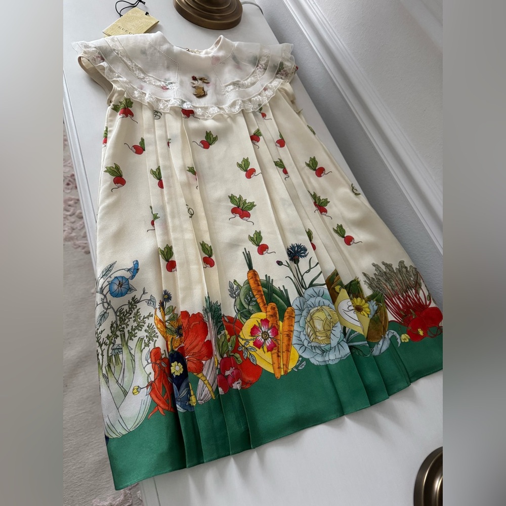 Gucci Cream Dress with Floral Print